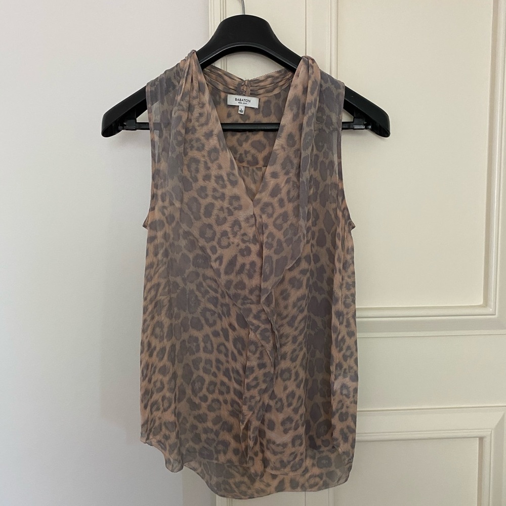 BABATON Silk animal print blouse